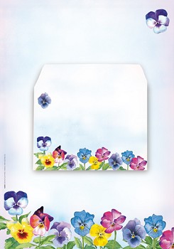 briefpapierset viooltjes 6 vel en 6 enveloppen (46)
